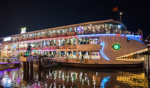 You need an alcohol licence for a floating restaurant like this
